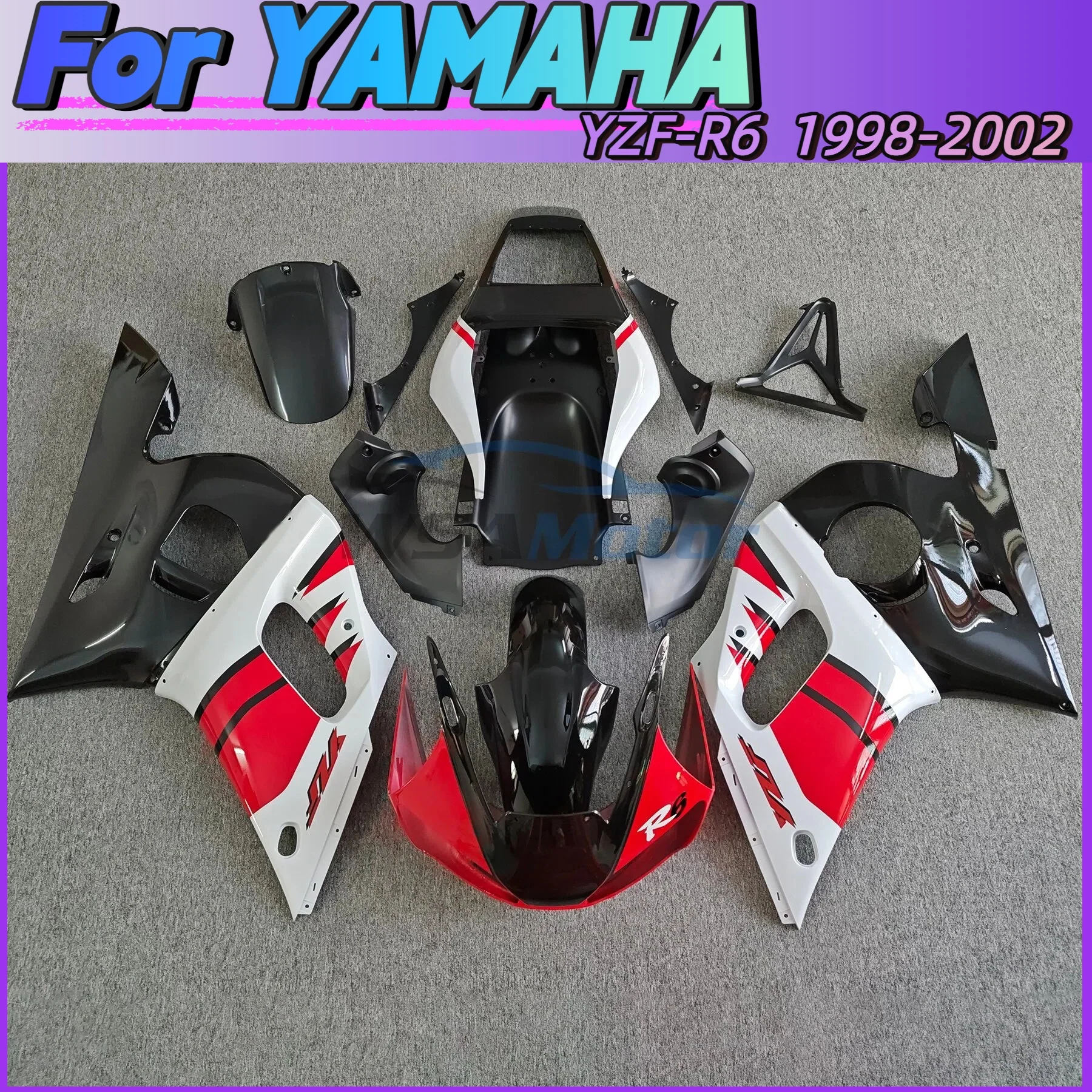 

Fairing YZF R6 1998 - 2002 Black Fairing Kits For YAMAHA YZFR6 01 02 Full Body Kits YZF R6 1999