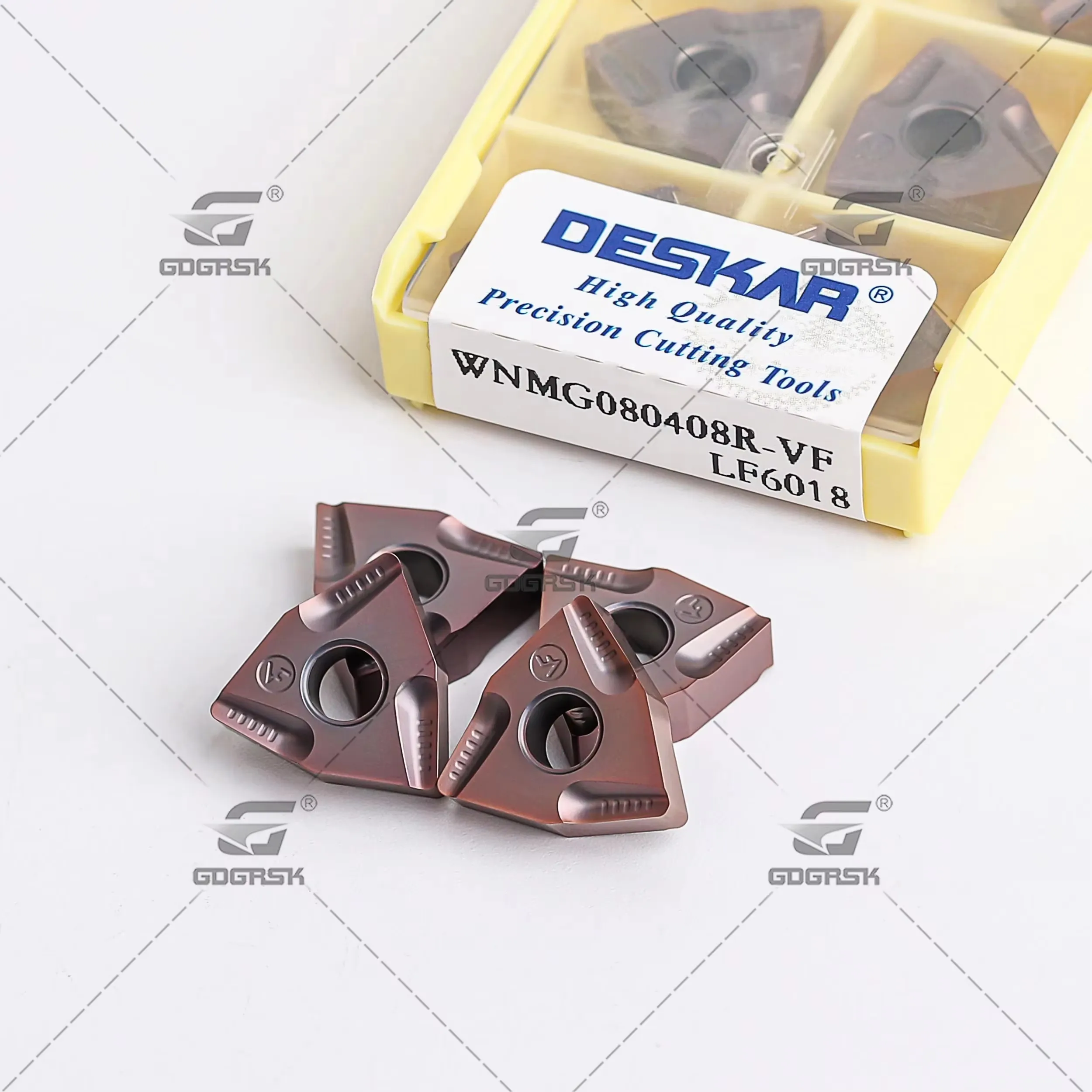 DESKAR Turning Tool WNMG080404/08R-VF/L-VF LF6018 Numerical Control Lathe Peach Shaped Turning Insert Processing Stainless Steel