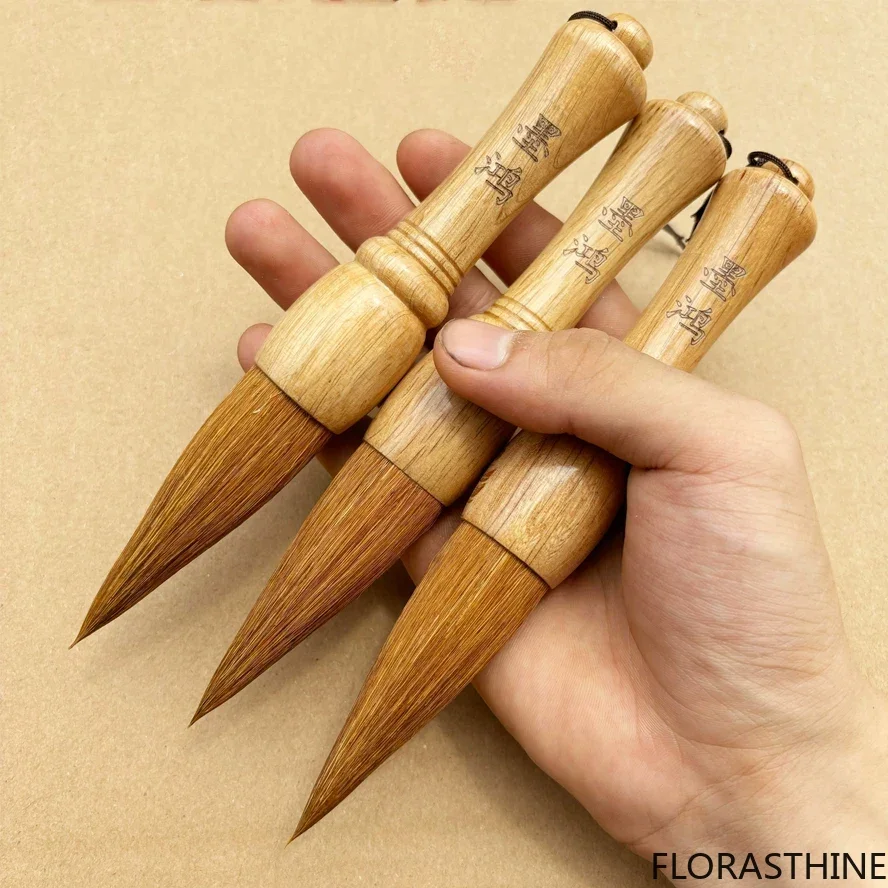 Portable Painting Brush Wood penholder Pocket sized Weasel Brush Hair Pen Drawing Calligraphy Artist Inspiration Art Supplies