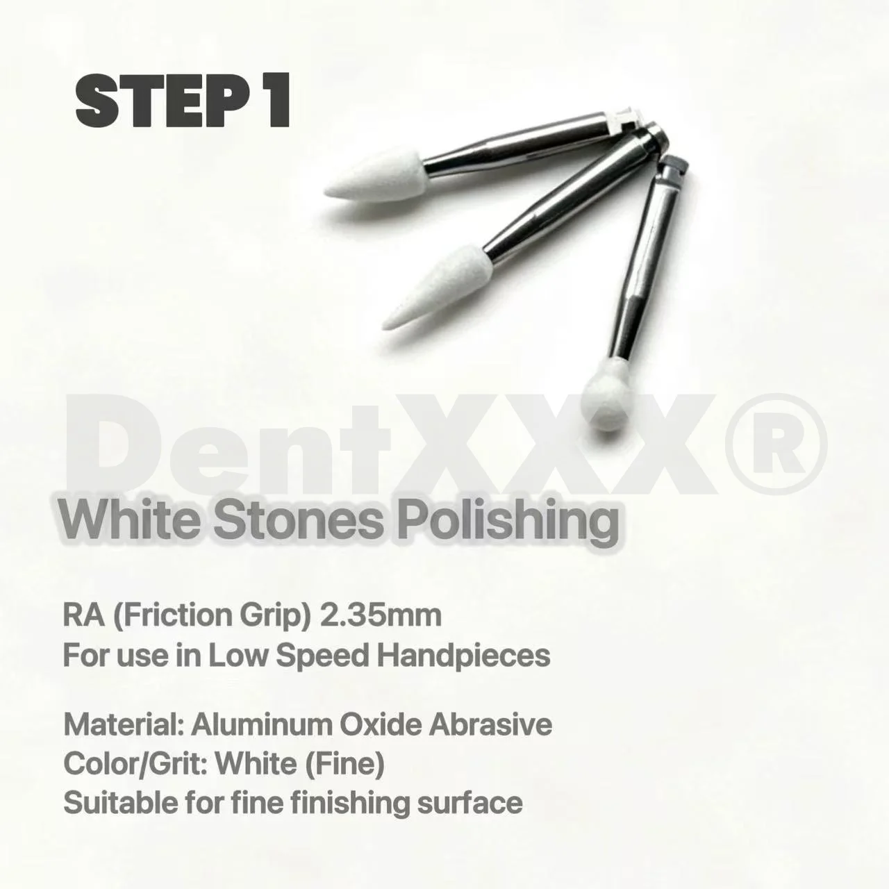9 PCS/Box Silicone Grinding Head Finishing Set, White Sandstone Grinding Head Abrasive Tool for Efficient Resin Polishing view 4