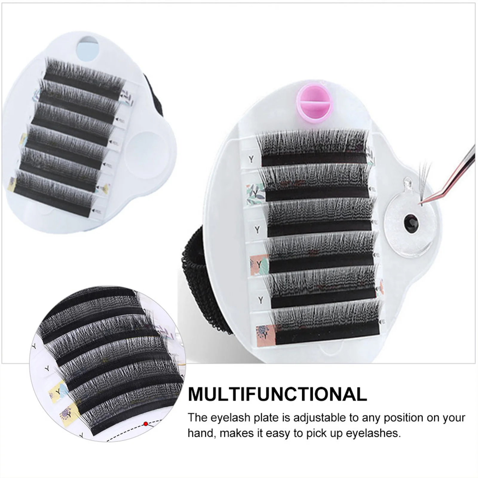 1set 1Set Wimperverlenging Lade Professionele Valse Lade Verstelbare Creatieve Lash Houder Voor Salon Thuisgebruik Plastic Lash opslag