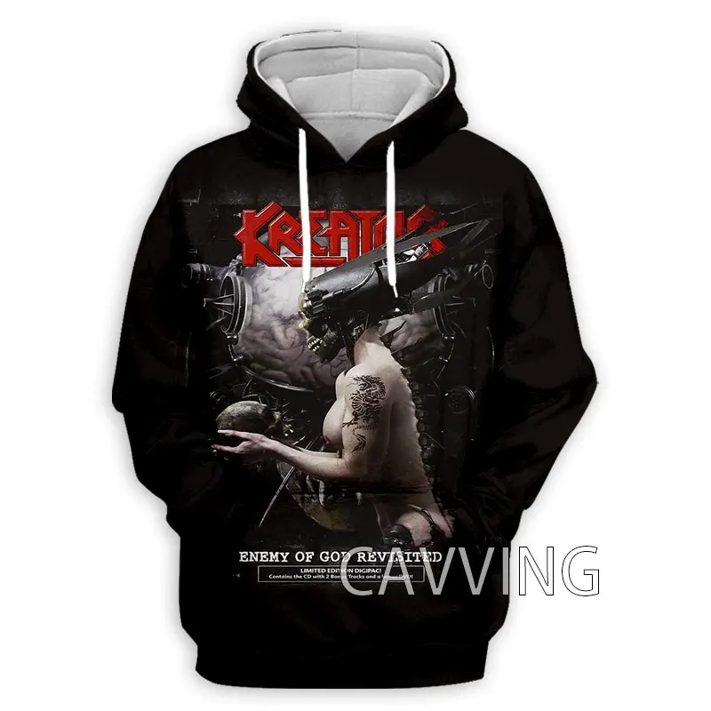 Kreator 후드 티 3D 인쇄 남성 여성 streetwear 캐주얼 오버 사이즈 Y2k 하라주쿠 후드 티셔츠 탑 남성 의류