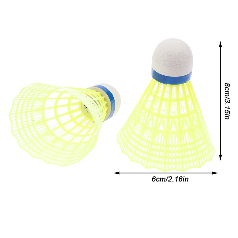 1Pcs Lighting Badminton Head LED Luminous Colorful Goose Feather Shuttlecock Outdoor Sports Entertainment Night Training Ball