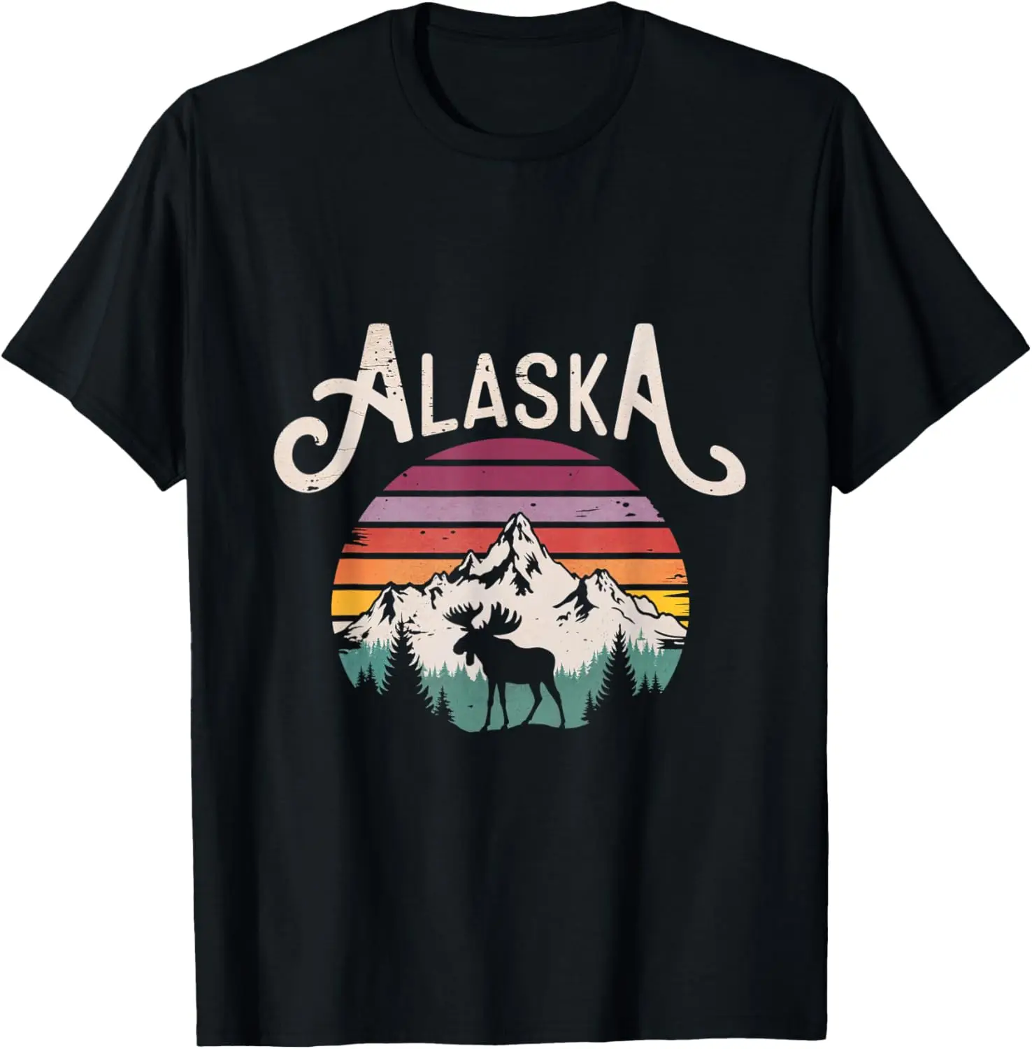 

Футболка с дикой природой Alaska Mountains Moose