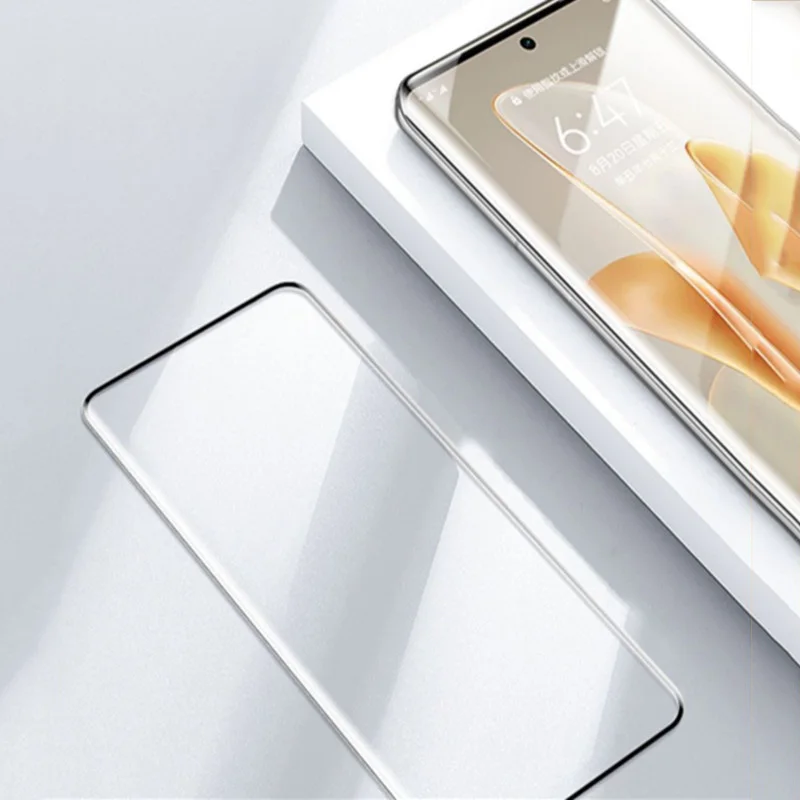 2 Stück für Xiaomi POCO M8 Gebogener Displayschutz 3D Spark Slim Gehärtetes Glas Stoßfest mit Kantenkleber Frontglas – Detail 2