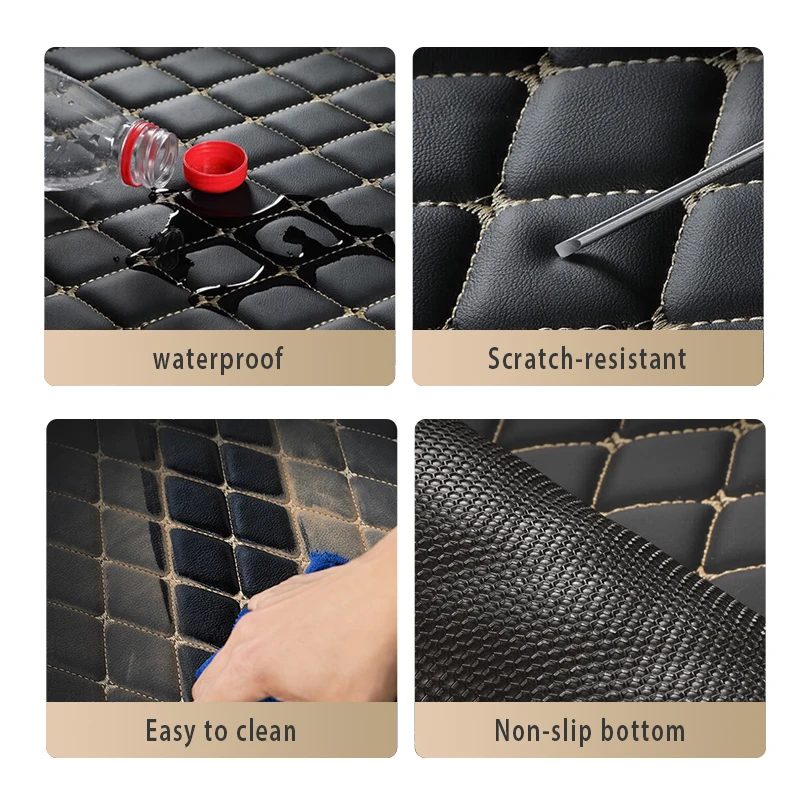 Cargo Liner For BMW X3 2011-2025 Custom Fit All Weather Boot Liner Diamond-Stitch Black Car Trunk Carpet Luggage Protective Pads view 6