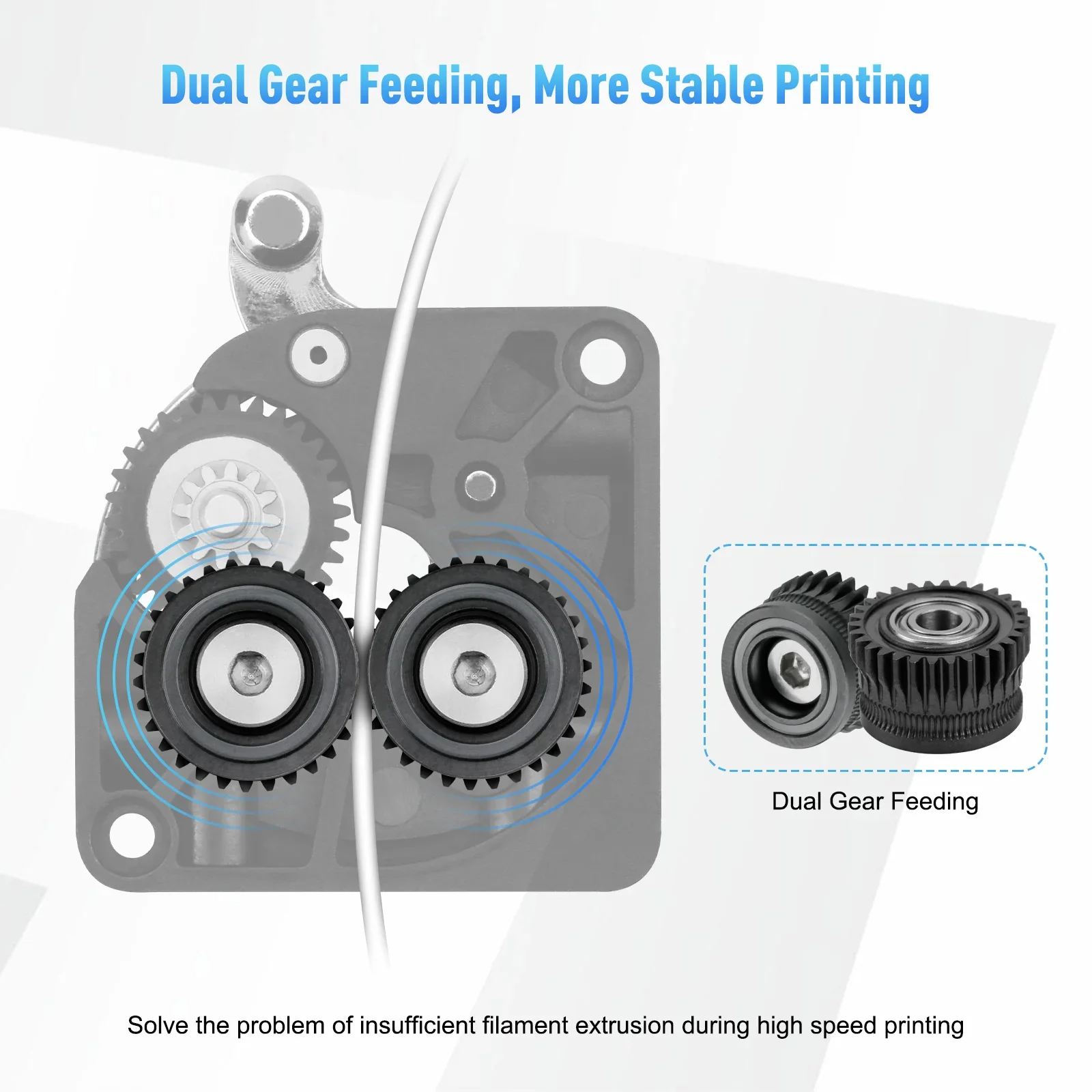 CR K1C Extruder K1 Gear All Metal Filament Drive Gear for Creality K1 Max Extruder Nickel Plated DLC Coating High Hardness Wear