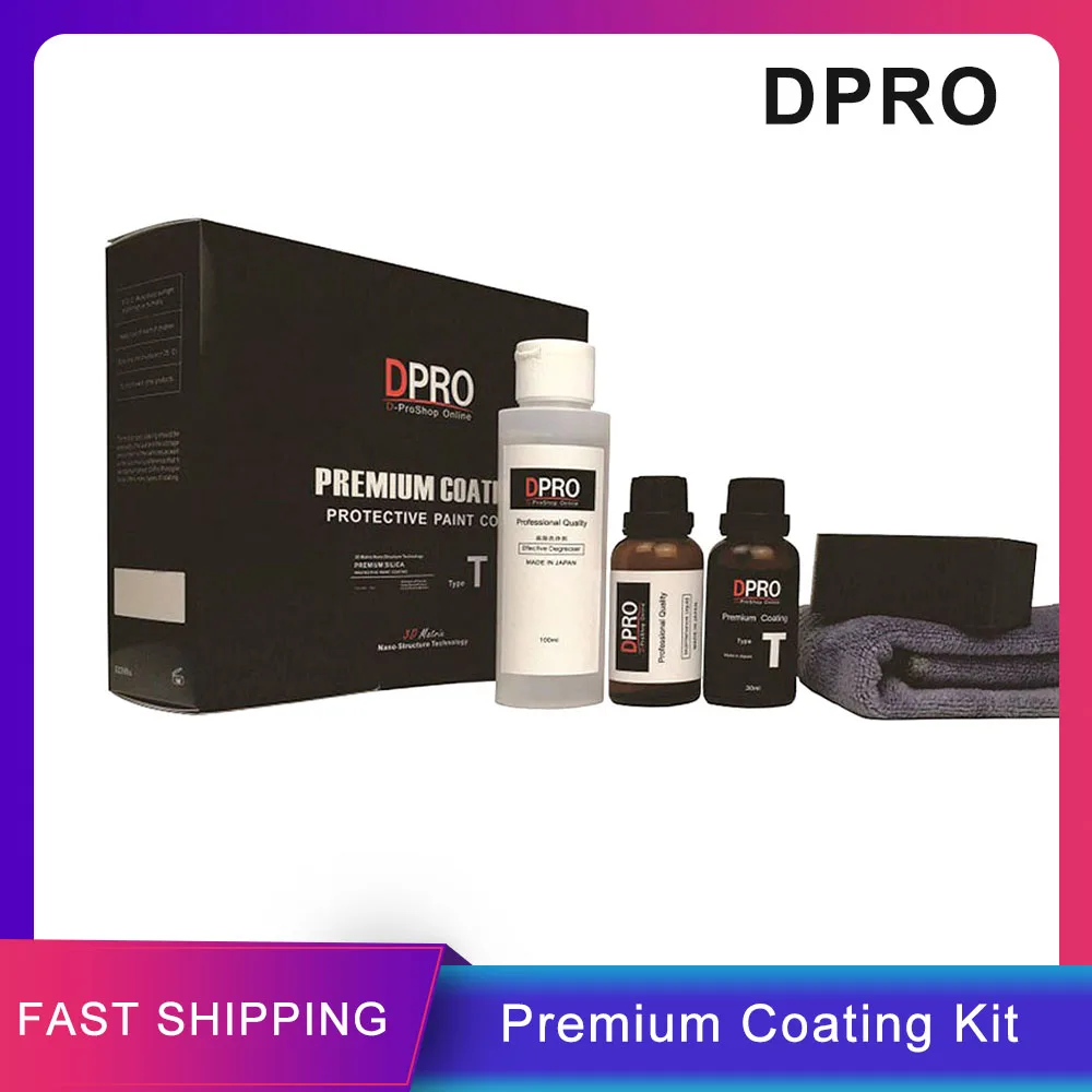 Dpro Car Nano-Ceramic Car Polish Coating T Set Liquid Glass Scratch Kits Car Care Paint Auto Hydrophobic Coating From Japan