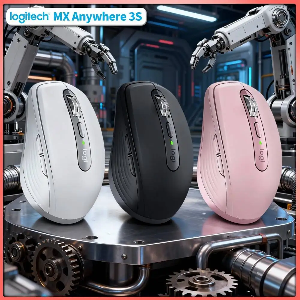 Wireless MX Anywhere 3S - 8000 DPI, Hyper-Scroll, Anti-Slip, Perfect for Perfume Exhibition Trip & Business Travel