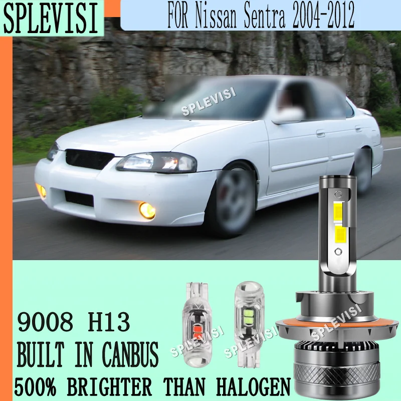 

2pcs Plug and Play NO modification required LED 9008 Headlight For Nissan Sentra 2004 2005 2006 2007 2008 2009 2010 2011 2012