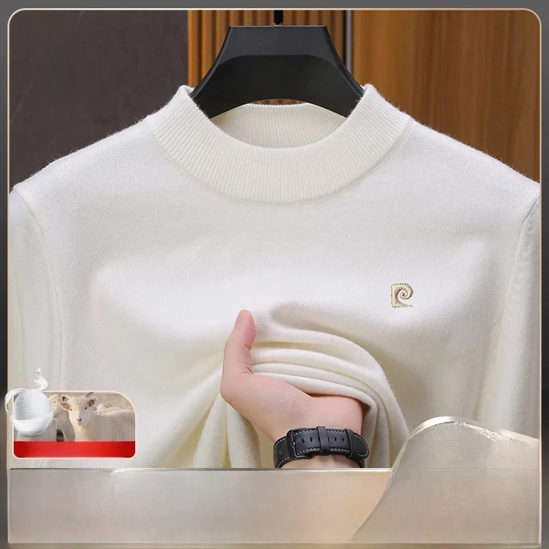 

Роскошный мужской свитер Camere Pierre Cardin Thiened f, вязаный шерстяной пуловер с высоким воротником на осень-зиму Faion Urba...