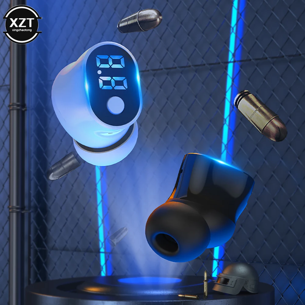 Mini Single Headphones Bluetooth-compatible5.2 Earphones Power Display TWS Wireless Earbuds Mic Support Voice Assistant Headsets - Image 4