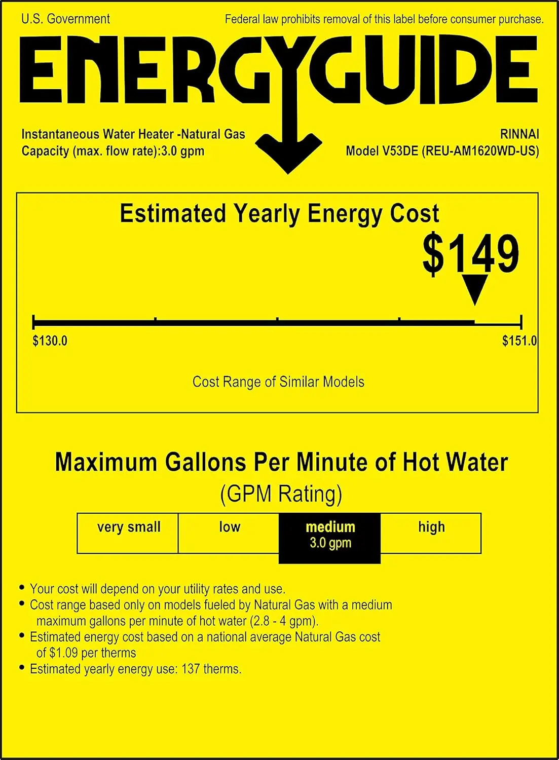 Scaldabagno caldo, 5,3 GPM, gas naturale, installazione esterna