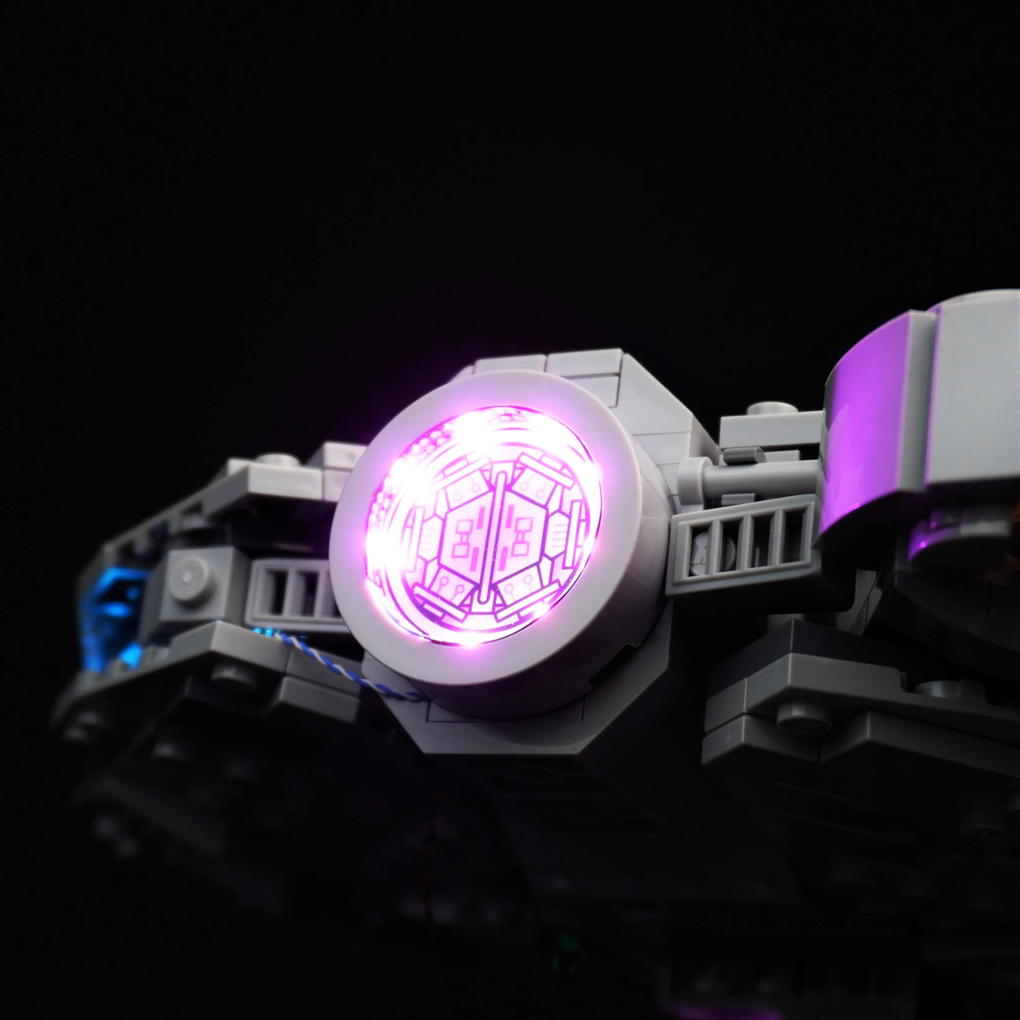 DIY LED Light Kit Mini Spaceship Building LED Kit Remote Light Set for 75375 Sci-Fi Model (Lights Only)