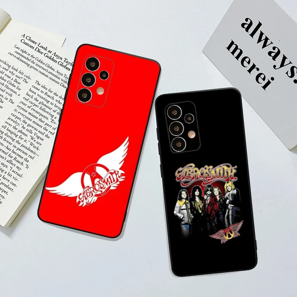 Punk A-Aerosmith Rock Cool Phone Case For Samsung Galaxy A13,A21s,A22,A31,A32,A52,A53,A71,A80,A91 Soft Black Cover