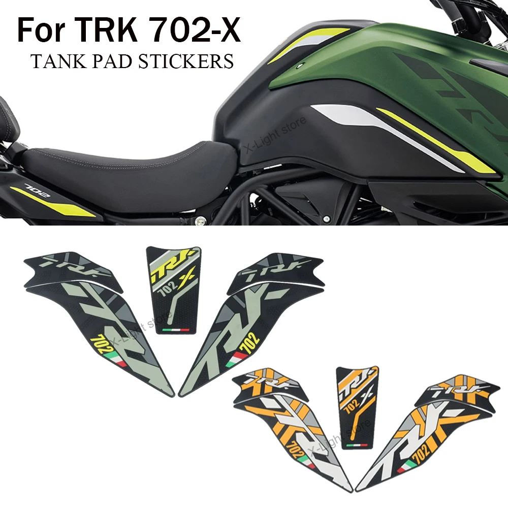 Bantalan tangki motor Anti licin pegangan lutut, stiker pelindung samping traksi untuk Benelli TRK 702 X 702X Adventure 2023 2024