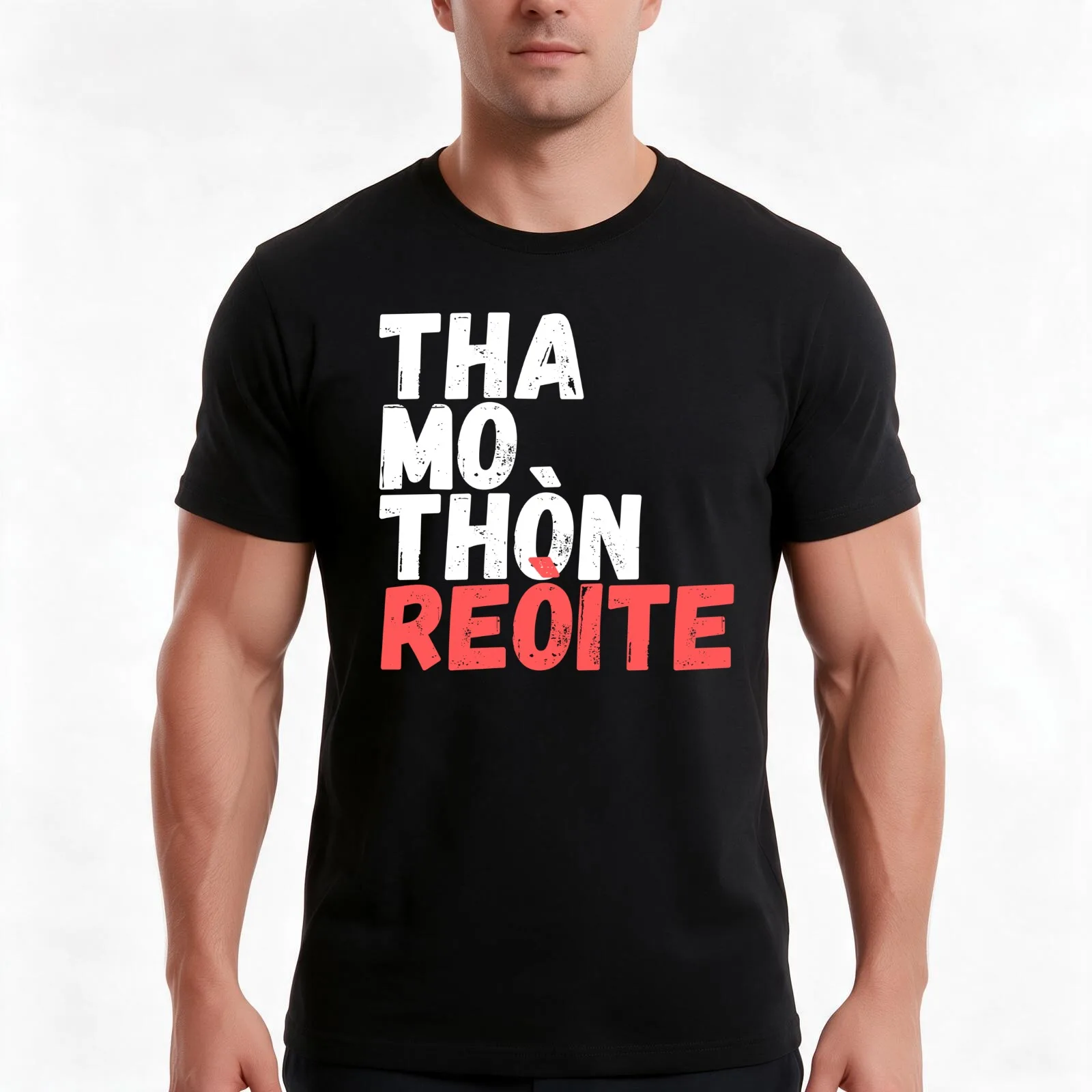 Tha mo thòn reòite - My buttocks are frozen - large rough font - Gaidhlig T-Shirt, Summer Casual Cotton Tee, Unisex Men Women