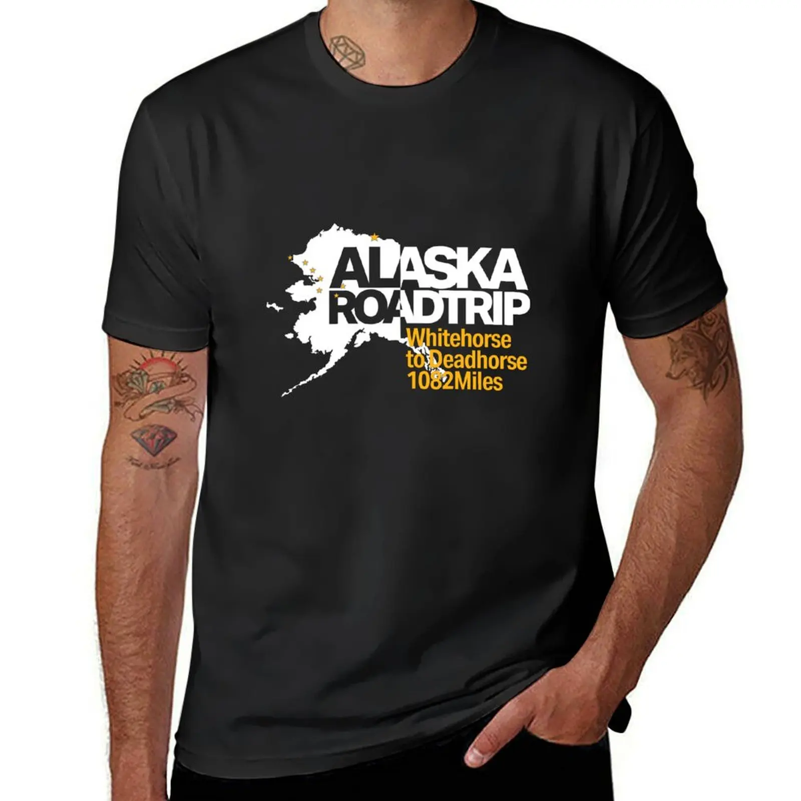 

Alaska Roadtrip Whitehorse to Deadhorse 1082 Miles T-Shirt tees Aesthetic clothing animal prinfor boys mens tall t shirts