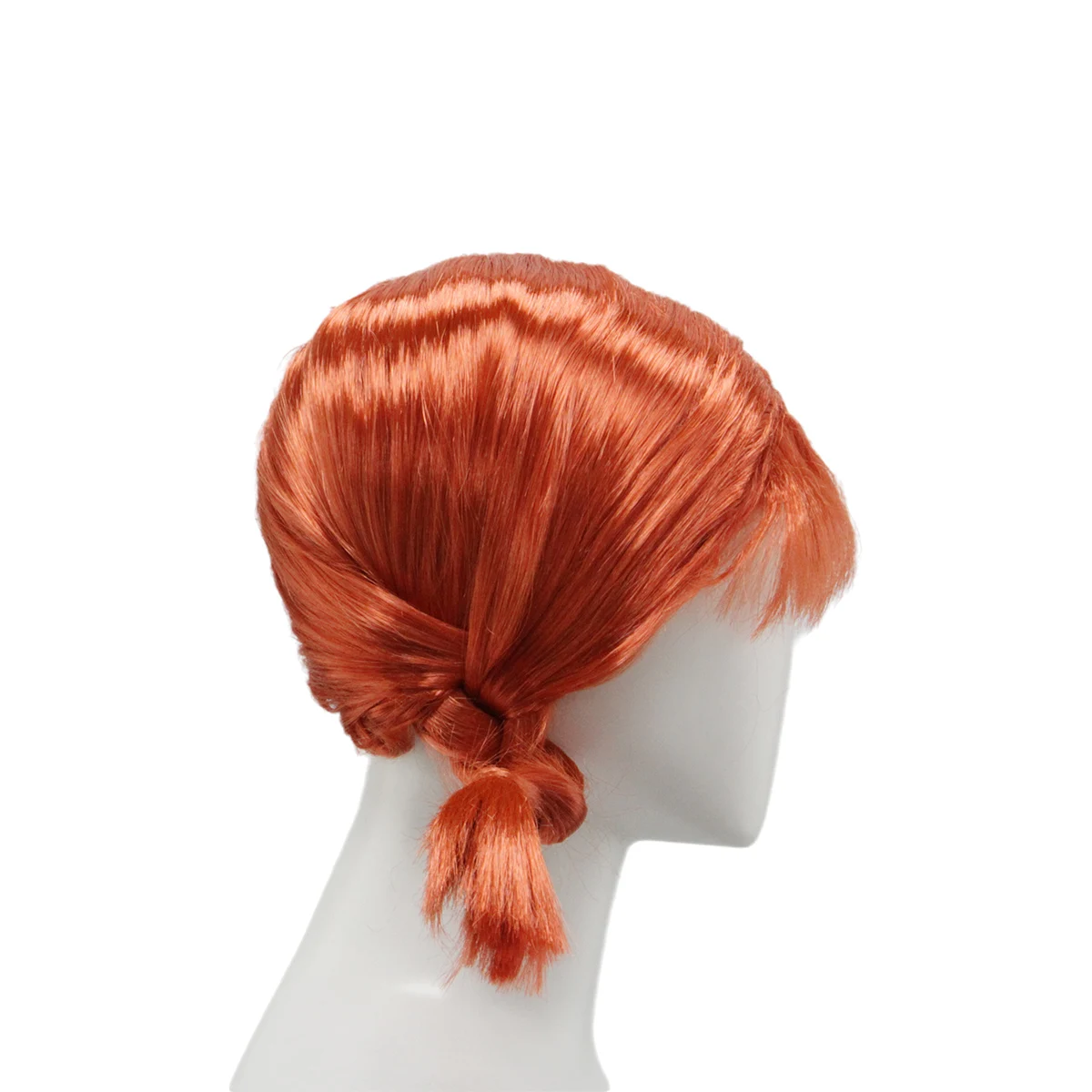 Orangefarbene Neat Bangs Anti-Warped Braid Synthetik-Perücke | Perücke geeignet für Anime-Elfen-Rollenspiele – Detail 3