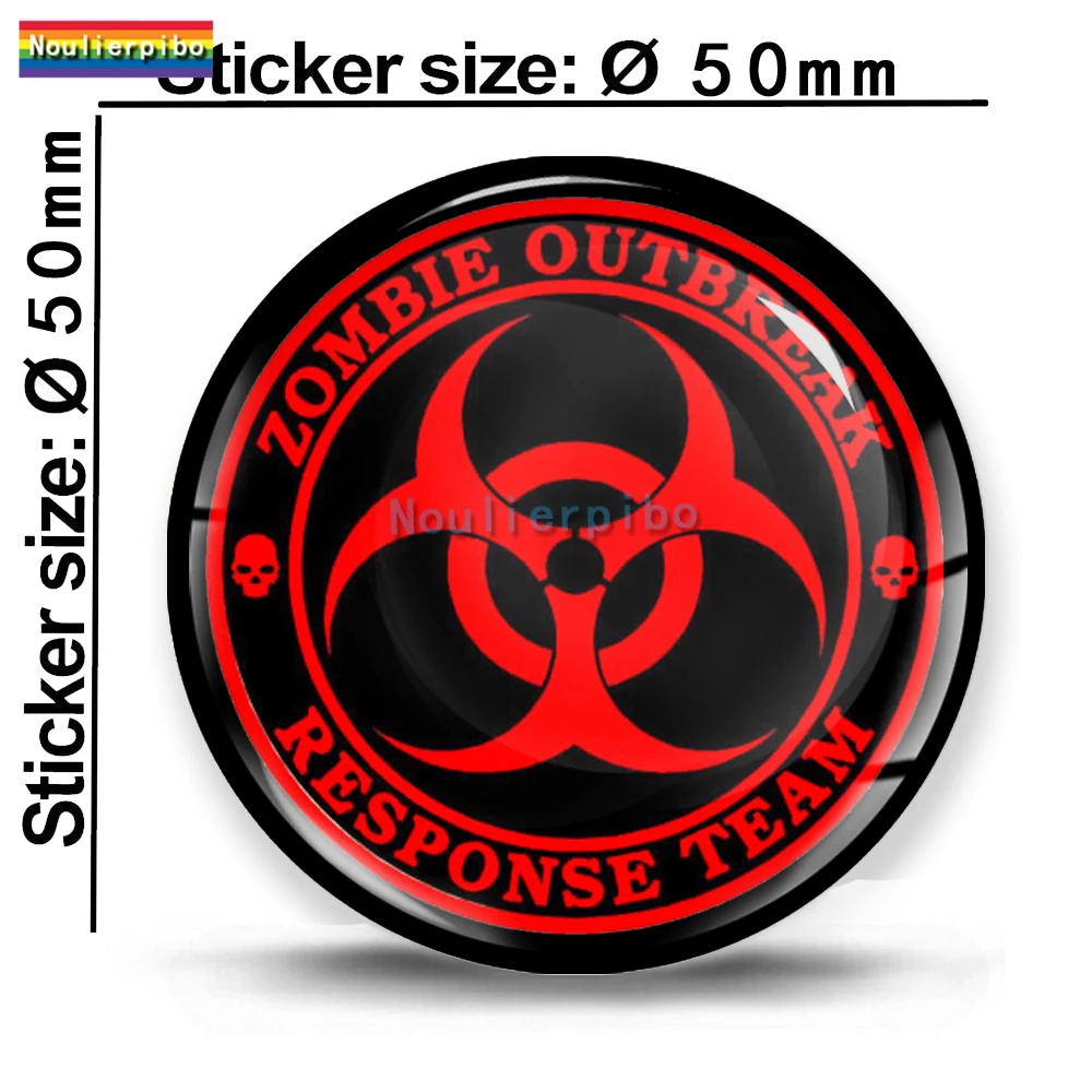 3D Biochemical Logo Resin Sticker Silicone Material Zombie Stereo Crystal Vinyl Decal Motorcycle Helmet Window PVC Sticker