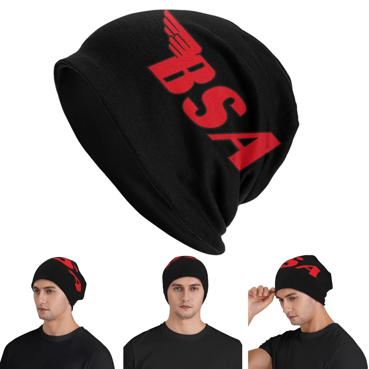 

BSA Motorcycles Skullies Beanies Hats Warm Autumn Winter Outdoor Cap Knitted Bonnet Caps for Unisex Adult