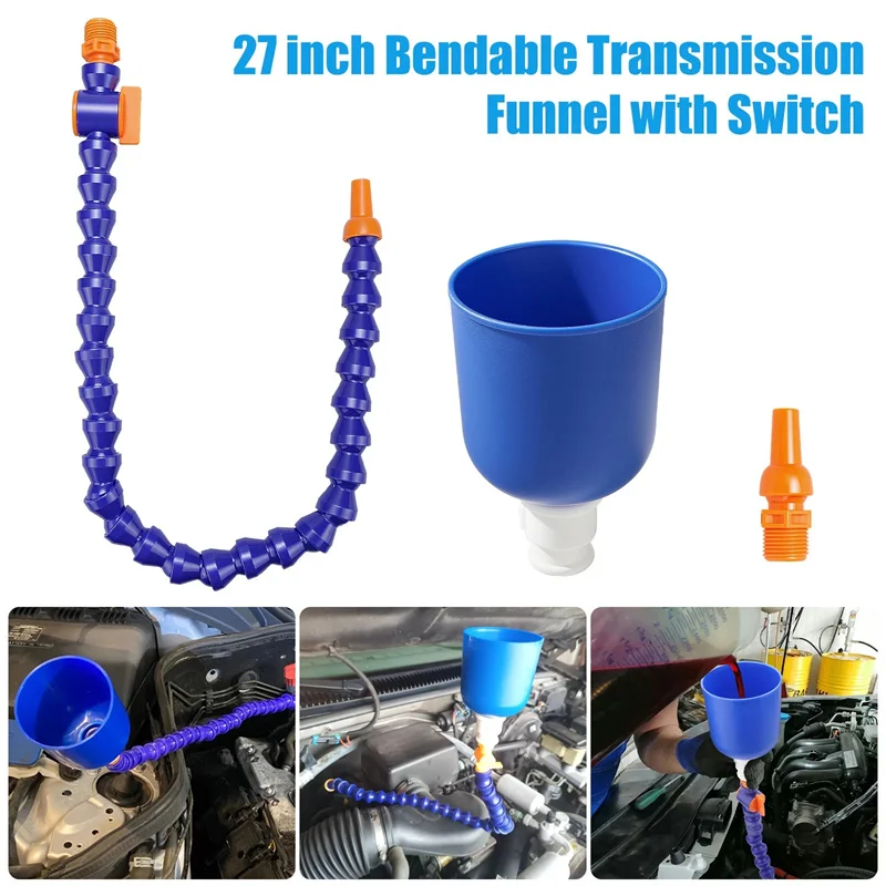 

[Y5]Universal Automotive Refueling Funnel Flexible Bendable Funnel Refueling Spill-Proof Oil System Tools For Cars & Motorcycles