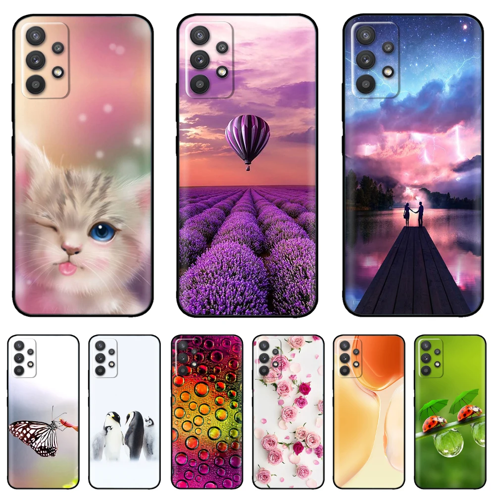 Чехол A32 для Samsung Galaxy A32, чехол A 32 4G A325F, мягкий силиконовый чехол для телефона Samsung A32 5G A326B, чехол из ТПУ, чехол, оболочка, чехлы