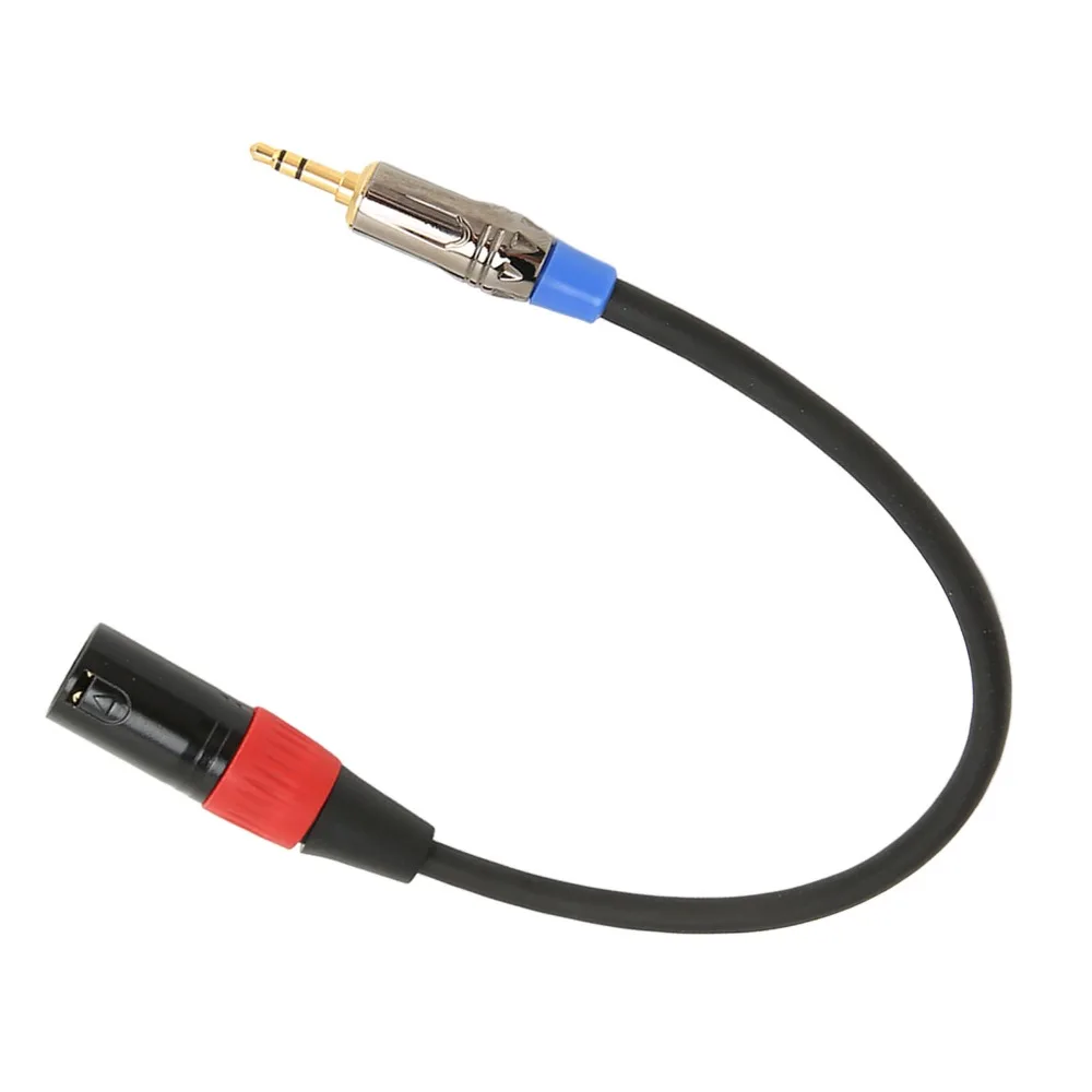 Male to Male 3PIN XLR Male to 3.5mm Cable Lossless 11.8in 3.5mm TRS to XLR Cable Noise Reduction Microphone Balanced Cord