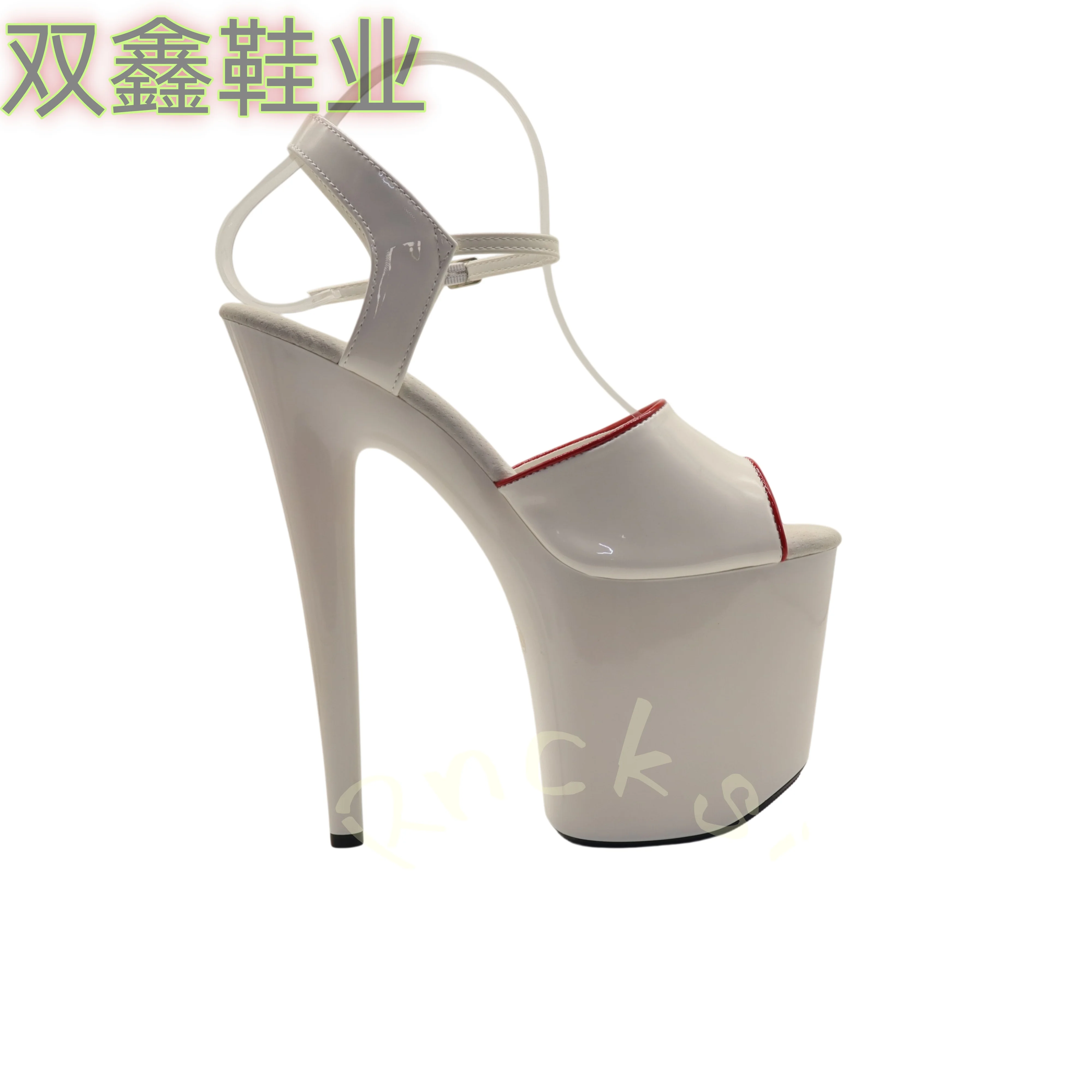 20cm Fashion sexy skinny super star shoes, 8-inch heels, summer sandals baking paint, fine ribbon decorations