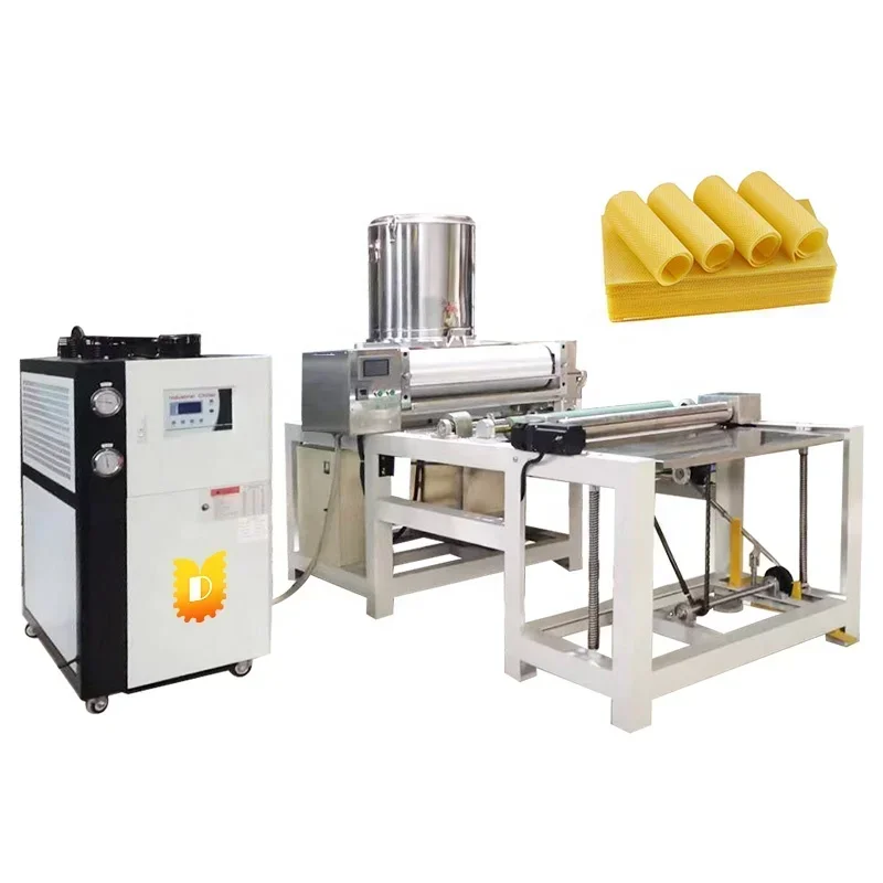 Beekeeping Tools Factory Directly Supplies Good Quality Full Automatic Bee Wax Foundation Machinery Bee Wax Sheet Press Machine