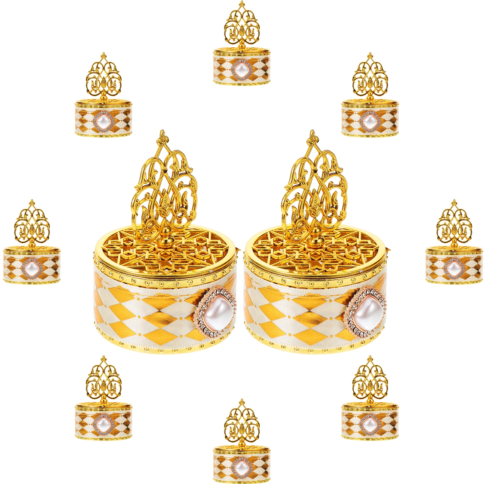 

12pcs y Boxes Gold Foil Edging for Jewelry Keys Small Gifts Bridesmaid Proposal Wedding Party Favor Boxes Storage