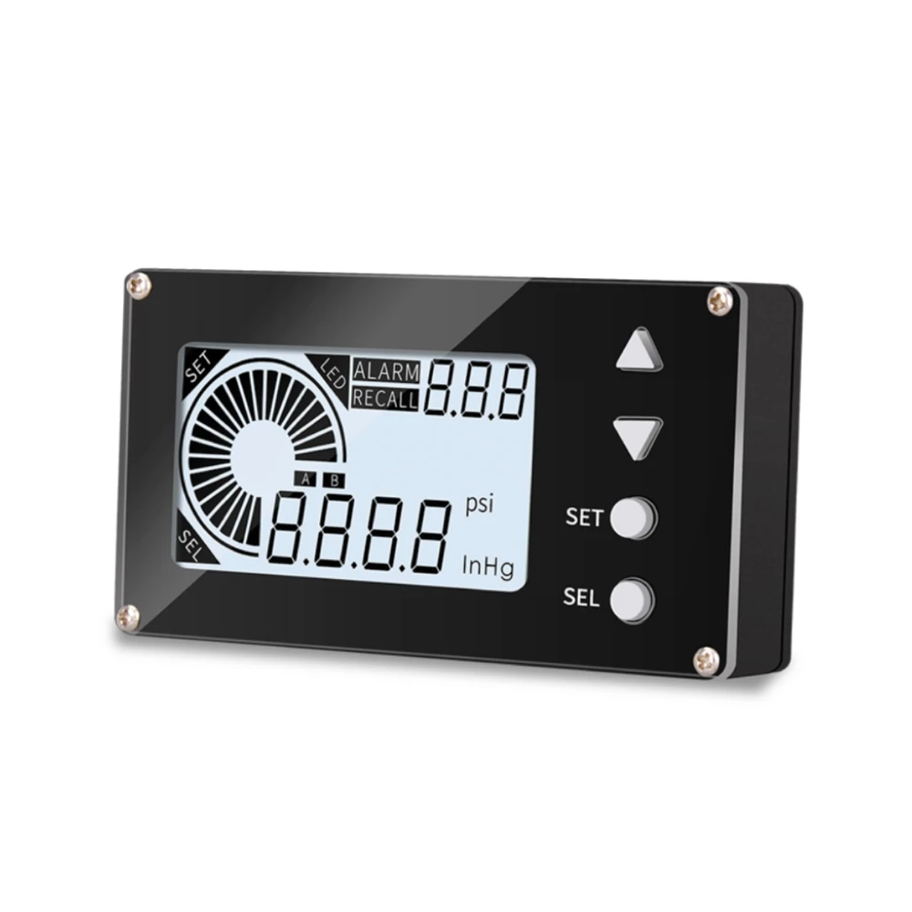 EVC Electronic Turbo Boost Controller LCD Digital Display and Electronic Valve Car Boost Gauge With Warning Function