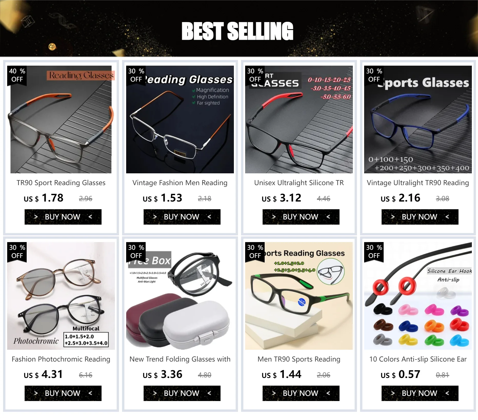 Multifocal Folding Reading Glasses Anti-blue Light Men Women Metal HD Lenses Eyewear Far Near Sihgt Eyeglasses With Leather Box