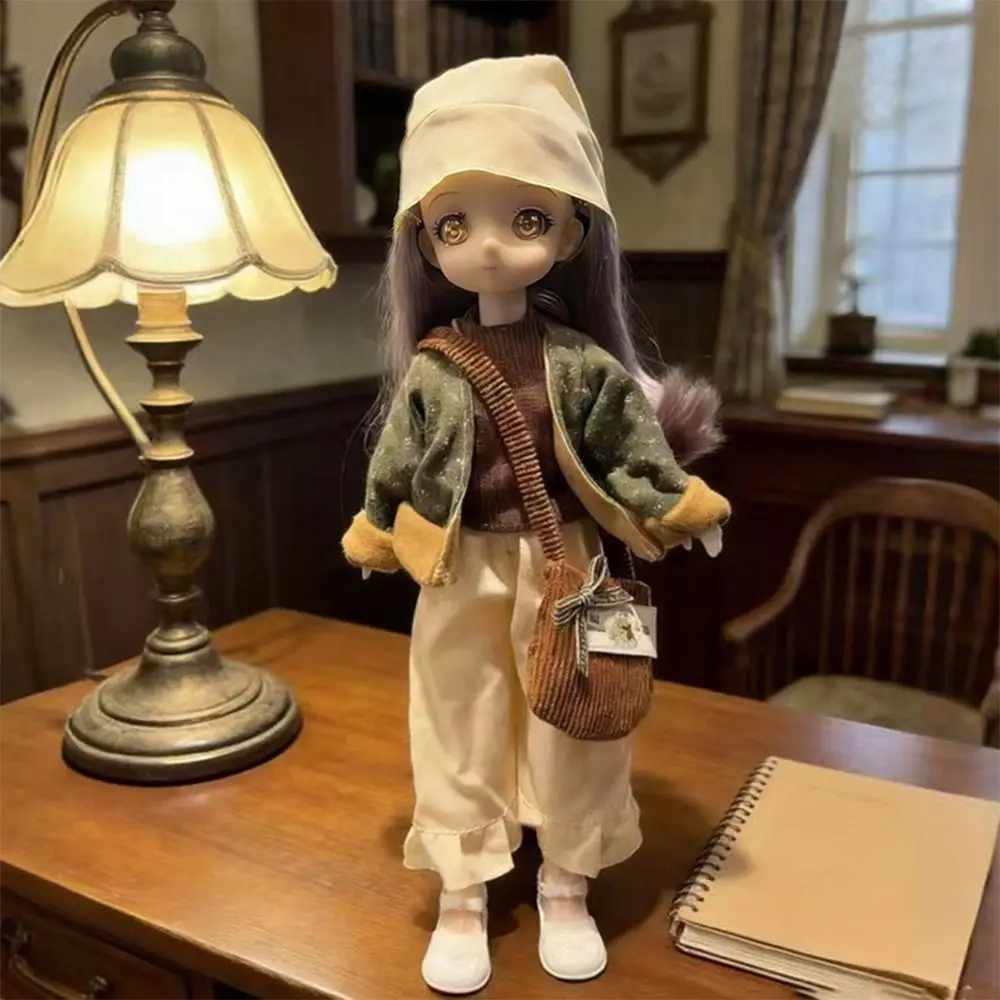 Single 1/6 Scale BJD Clothes Long Hair Pretty Design BJD Clothing Elegant Style Attractive Eyes Lolita Skirt Fall and Winter