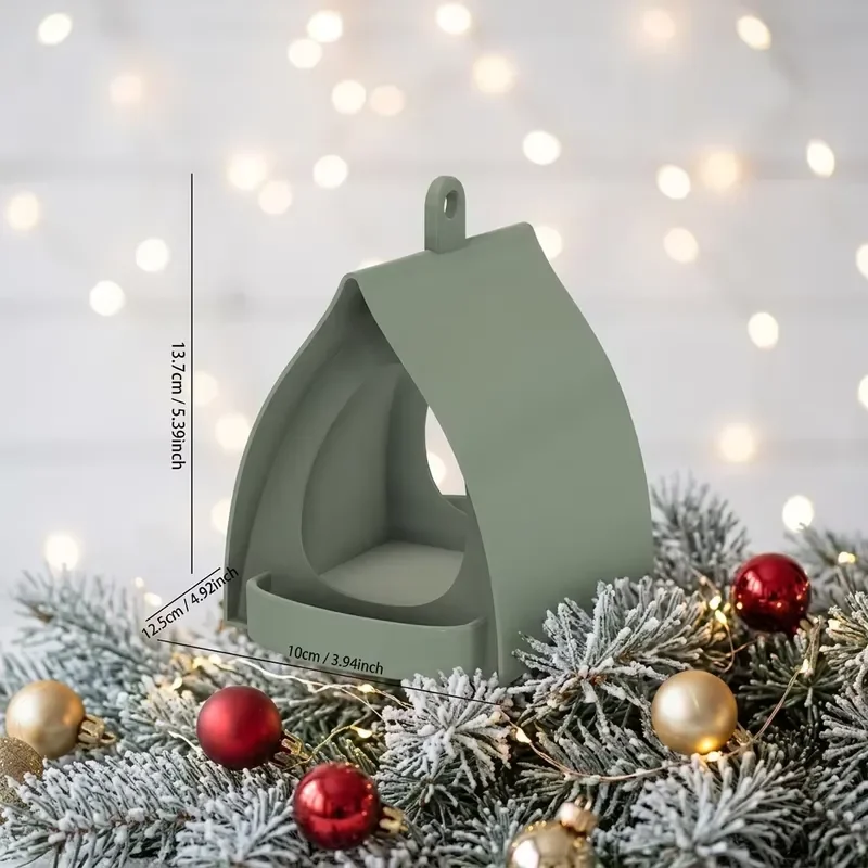 New Outdoor Durable Plastic Hanging Bird Feeder for Backyard Bird Watching Garden Decor No Electricity Required