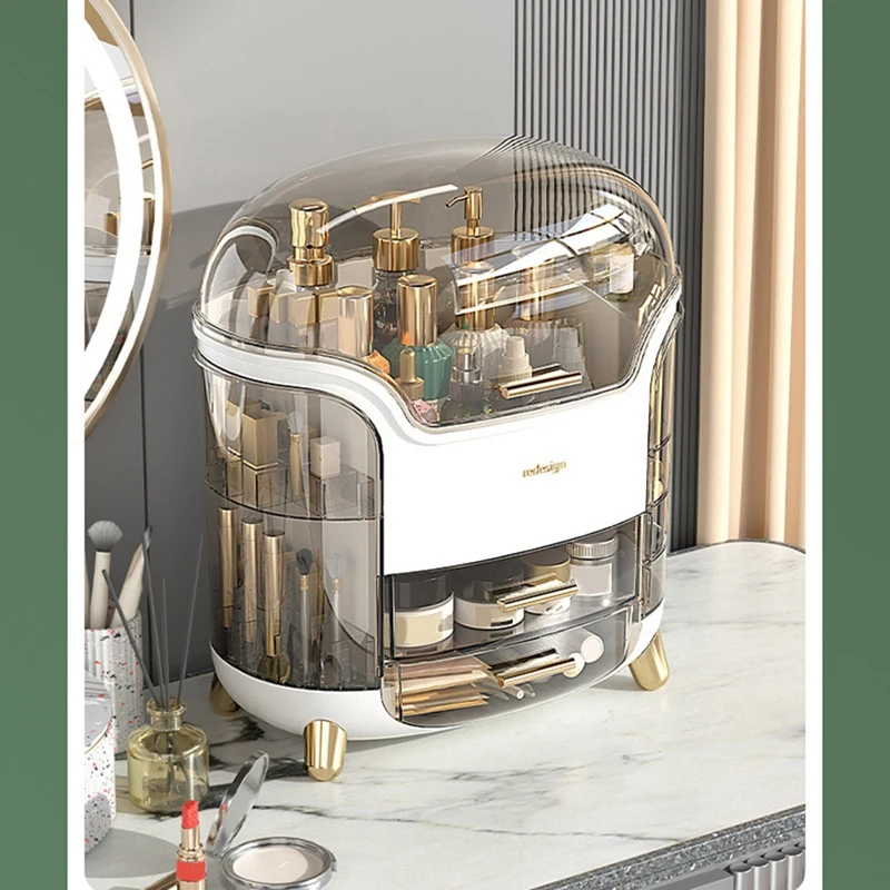 ABWR-กล่องเก็บเครื่องสําอางป้องกันฝุ่นเดสก์ท็อปโต๊ะเครื่องแป้งลิปสติกFinishingตู้Skin Careชั้นวางผลิตภัณฑ์