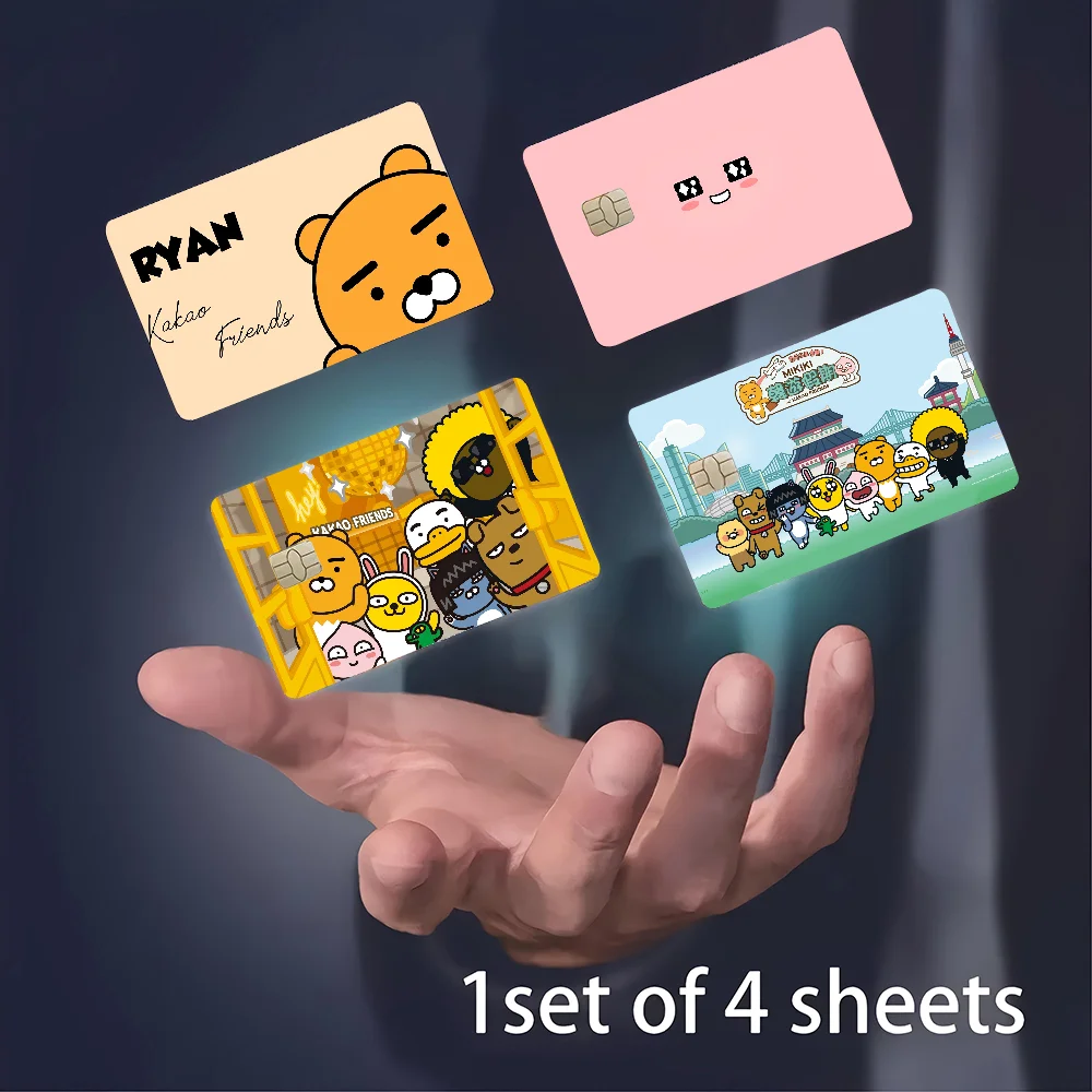 Süße K-Kakaos F-Friends Cartoon Kreditkarte Haut Aufkleber für Bankkarte Bus Metro Karte Aufkleber wasserdicht Frauen Geschenk