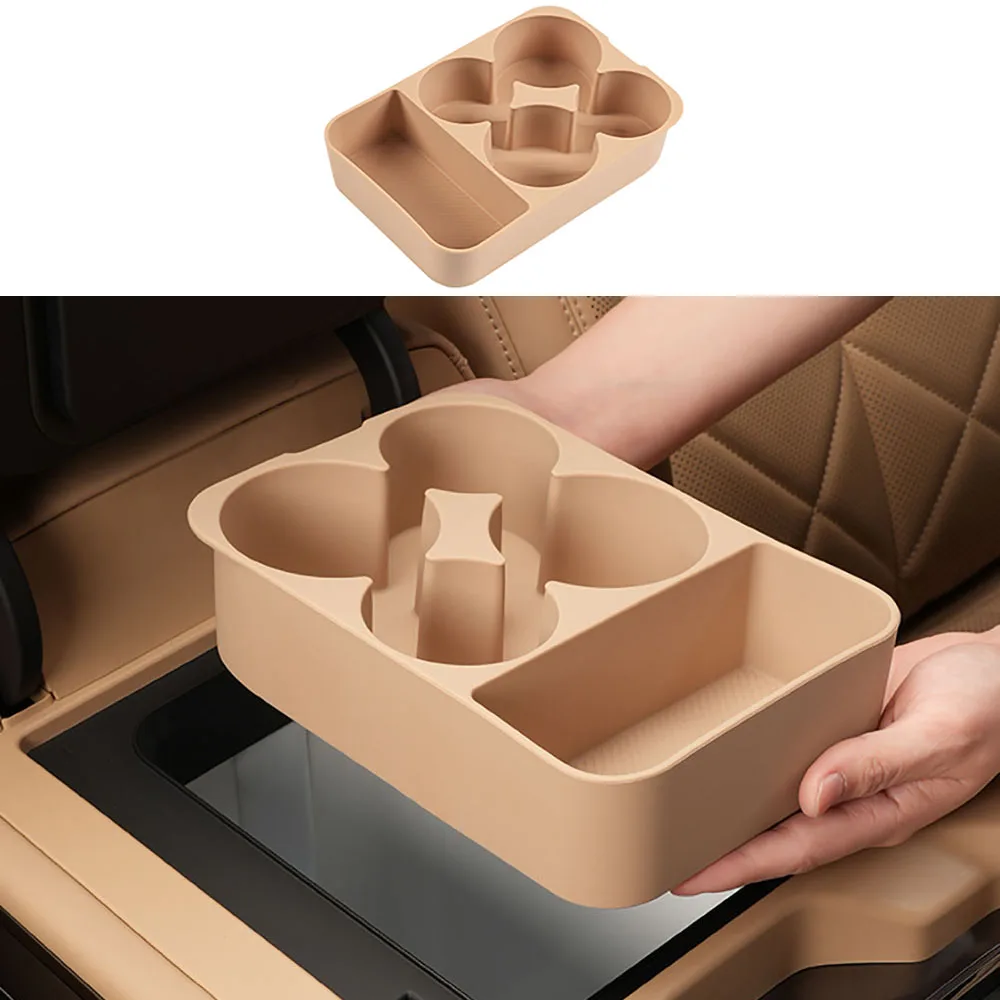 

Car Central Control Anti Slip Cup Holder Beverage Fixed Grid For BYD Equation Leopard 8 Refrigerator Silicone Pad Accessories