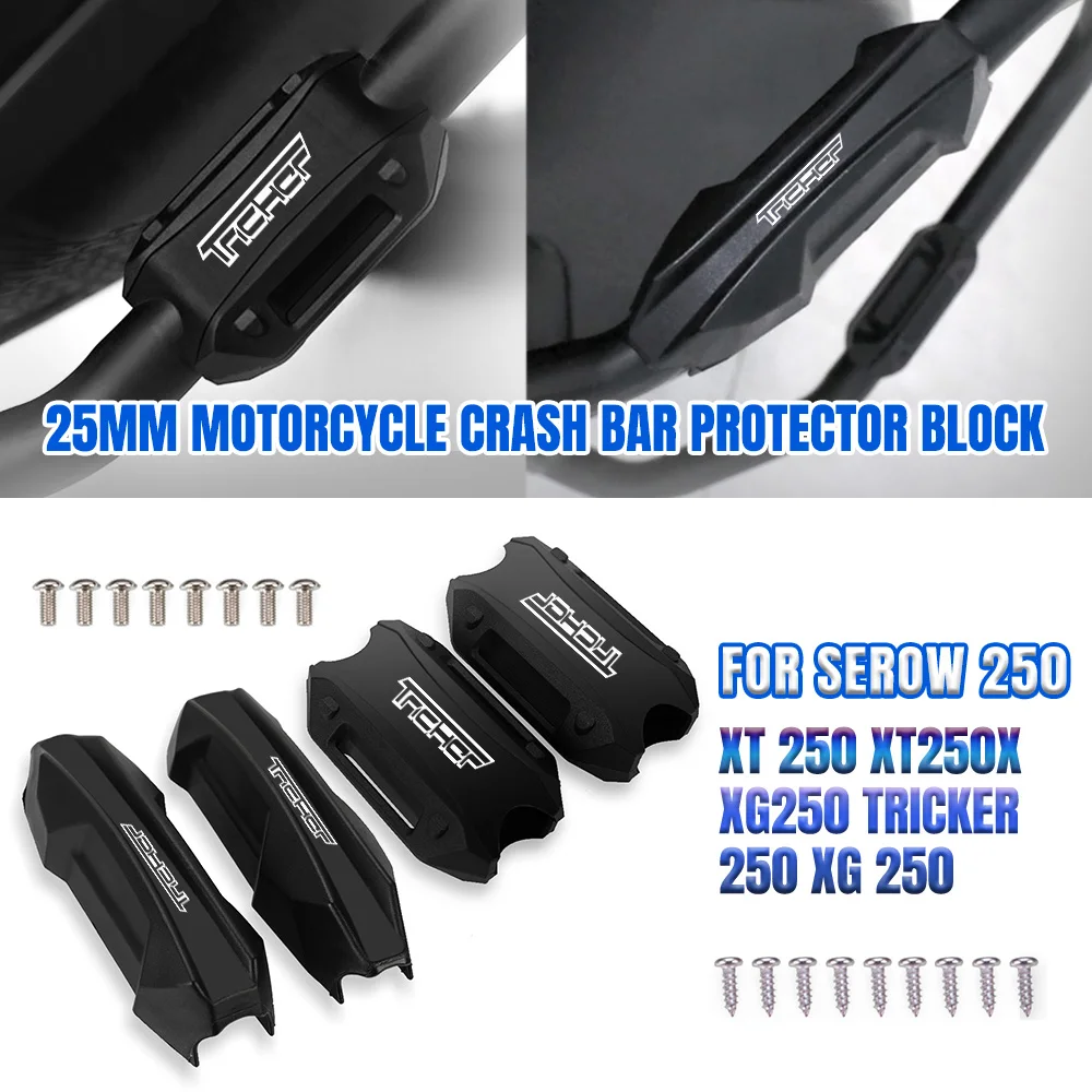 

Motor Bumper Engine Guard 25MM Protection Block Crash Bar Decorative For YAMAHA SEROW 250 XT 250 XT250X XG250 Tricker 250 XG 250