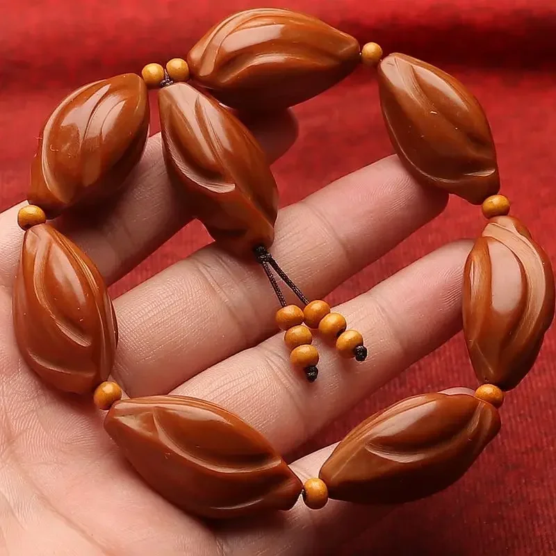 Plain Core Twist Qian Kun Olive Nut Bracelet Buddha Beads Large Seeds Seed Stone Carving Amusement Article Brac