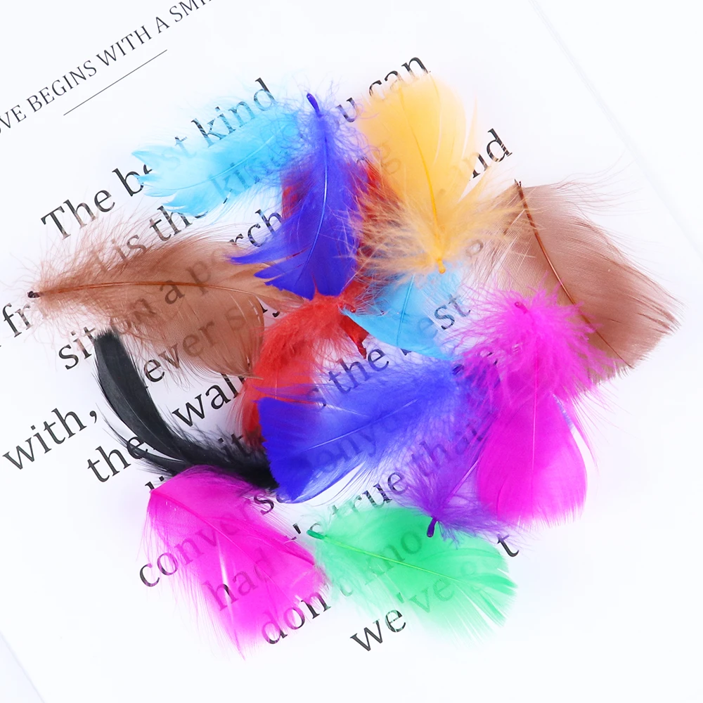 50/100 Pcs/Lot Goose Feathers 5-8cm Natural Swan Small Plume Diy Color Stage Wedding Decoration Jewelry Accessories Plumas