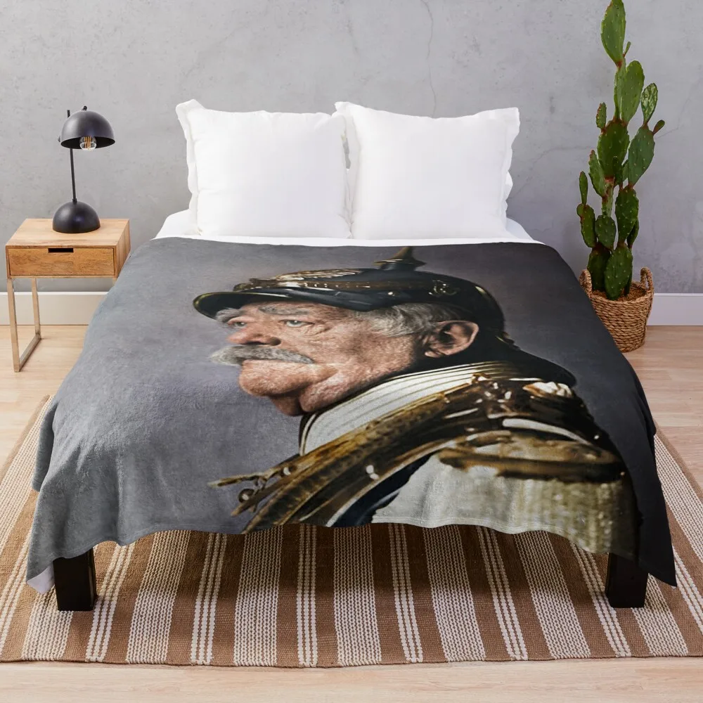 

Otto von Bismarck, 1894 colorized Throw Blanket Plaid on the sofa Tourist Blanket blankets for winter Luxury St Blanket