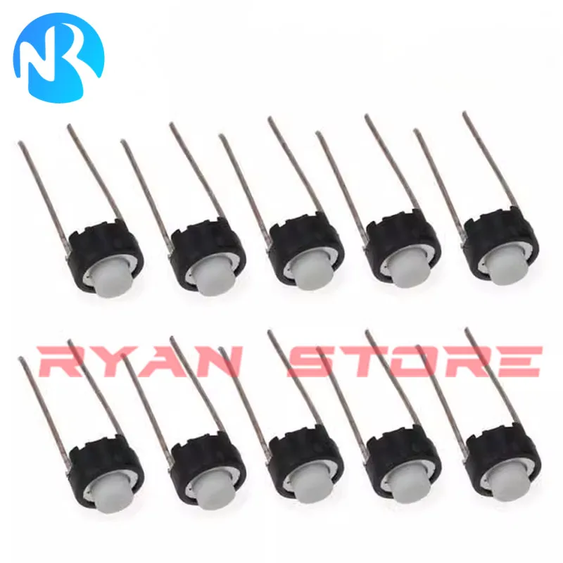 50PCS 100% New SKRGAED010 6*6*4.3MM Touch Switch 6*6*5mm DIP 2Pin Tactile Push Button Micro Tact Switch 6X6X4.3 6X6X5MM