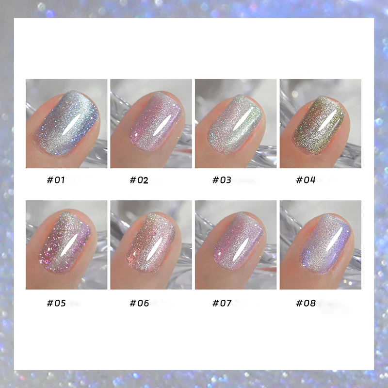 Crystal Stone Cat Eye Magnetic Nail Art Gel New Dazzle Shimmer Color Gel smalto Uv Semi permanente smalto per unghie Top Coat Gel Uv