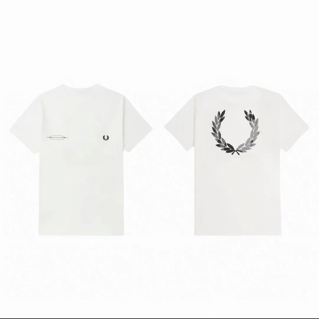 Light Luxury Fred Perry Street Fashion Casual Business Short Sleeve Tops Fred Perry Embroidered Pure Cotton T-shirt