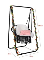 165cm Outdoor and Indoor Rope Hanging Chair Swing Seat Nordic  Dormitory Garden Hanging Hammock Patio Chair Swing
