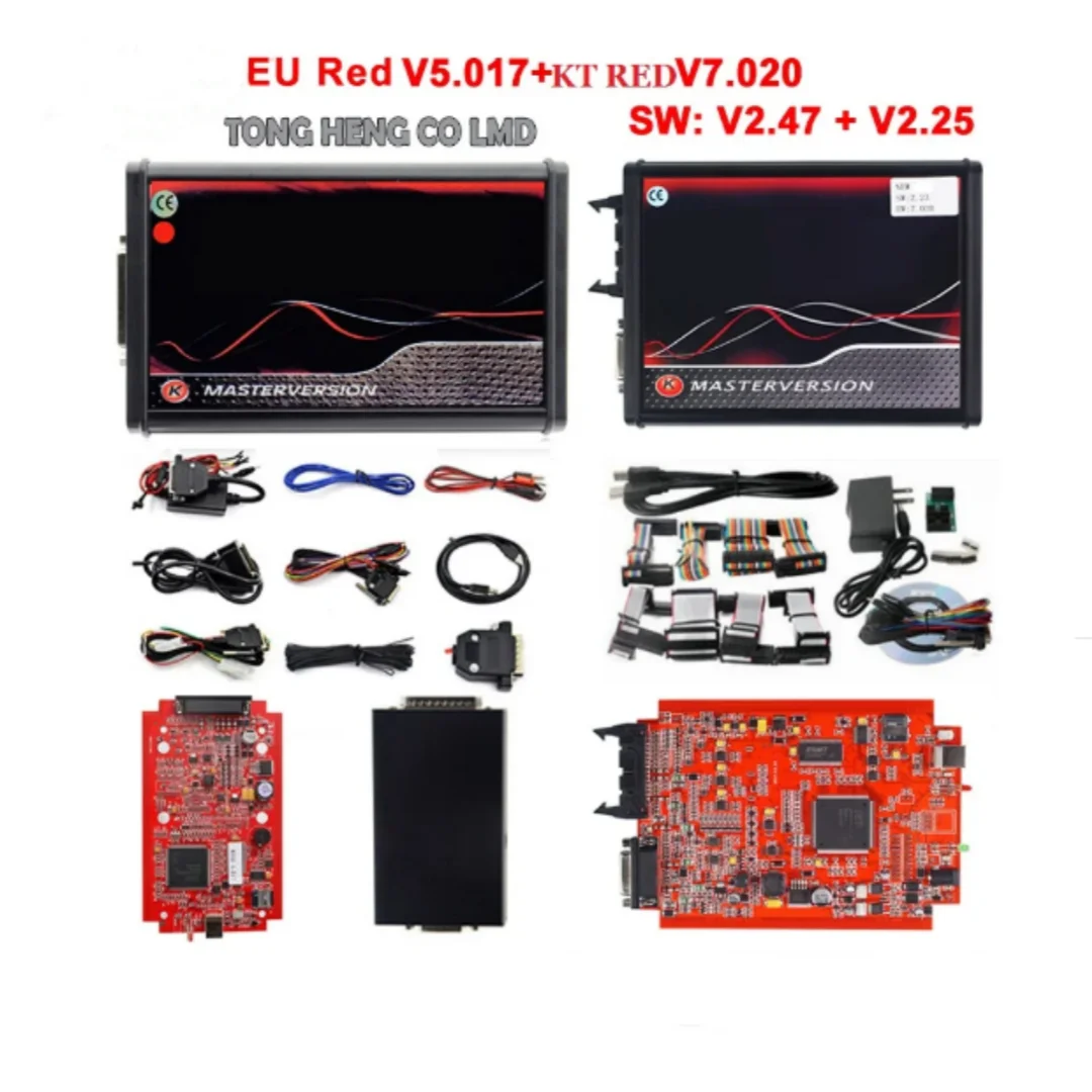 Nieograniczony 2.80 EU KESS V2 Red V5.017 dla tag V7.020 Firmware OBD2 ECU Chip samochodowy Tuning Kess 5.017 k-tag programista Tools