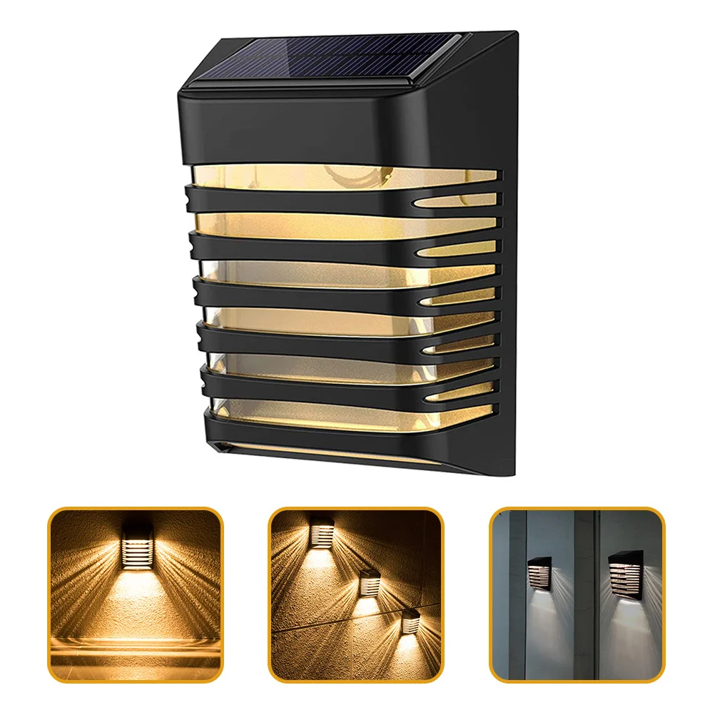 

Wall Light Outdoor, Waterproof Garden Fence Lamp For Yard Courtyard Landscape Lighting, Solar Energy Design, Warm White,