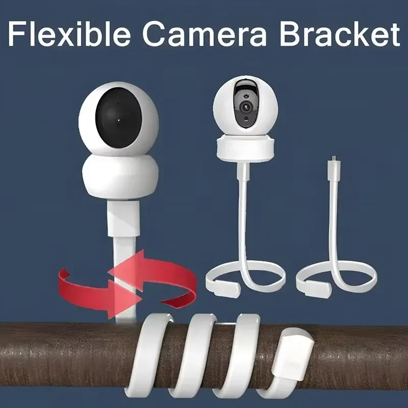 Mini Camera Holder Baby Monitor Adjustable Long Arm Webcam Bracket Mount Universal 1/4 Screw Flexible Clip Home Camera Stander