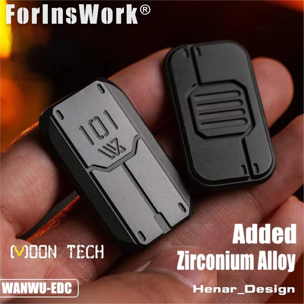 WANWU EDC Reactive Armor Shield Unlimited Push Slider Defense Moon Surface Stonewashed Tech EDC Adult Decompression Toy